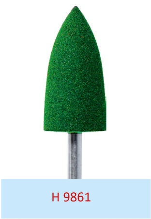 H9861 Конус остроконечный - Зеленый - для предварительной полировки пластмасс