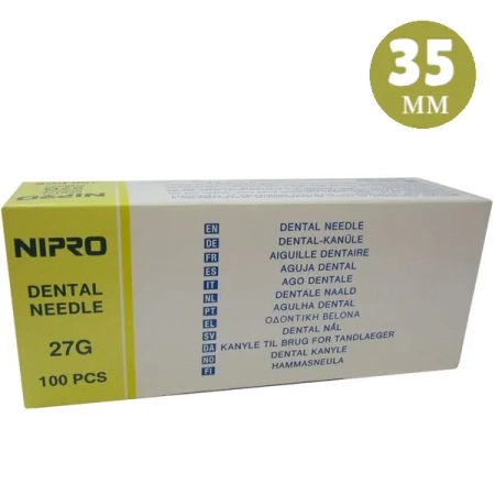 Иглы дентальные карпульные 0.4 x 35 мм 27G (100 шт) NIPRO