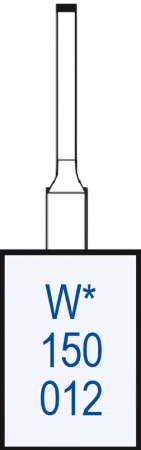 W150012 Бор алмазный W - цилиндр торцевой - 012 серый HORICO