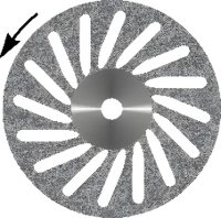 диск алмазный косая прорезь, диаметр 16 мм, крупнозернистый (1 шт) агри