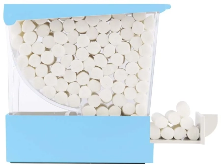 Диспенсер для ватных валиков, цвет: голубой, EURONDA