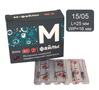 м-файлы 25 мм машинные, рабочая часть 16 мм, №15/05, 6 шт, русмед
