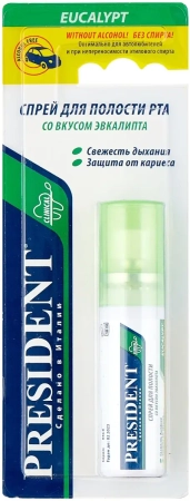 Спрей PresiDENT (эвкалипт, без спирта), 20мл