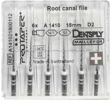 ProTaper / ПроТейпер машинные 18 мм D2 - для перелечивания (6 шт) Maillefer
