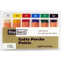 гуттаперчевые штифты - №45-80 - 120 штук, diadent