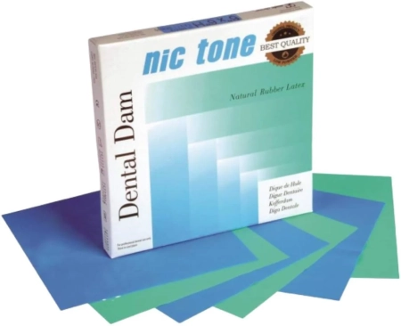 Латексные листы "Nic Tone" голубые средние/medium 152 x 152 мм (36 шт) MDC Dental