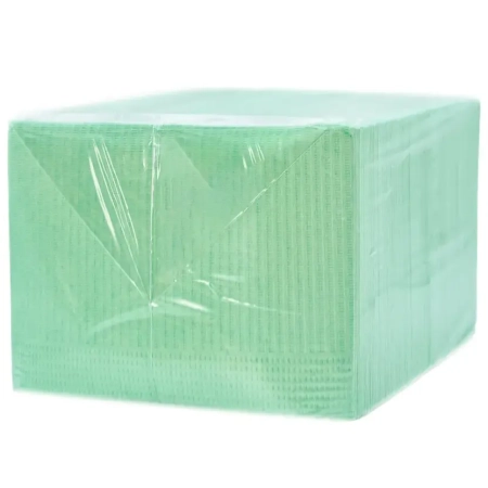 Салфетки нагрудные двухслойные 32.5x45 см, зеленый, СР0003 (400 шт) JNB