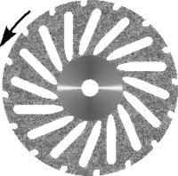 диск алмазный косой акрил, диаметр 22 мм (1 шт) агри