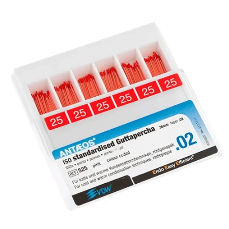 Гуттаперчевые штифты "Antaeos" 02 №25, 120шт., VDW