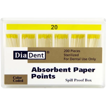 Бумажные штифты - №20 - 200 штук, DiaDent