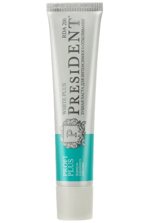 зубная паста president profi plus white plus (200 rda) 30 мл