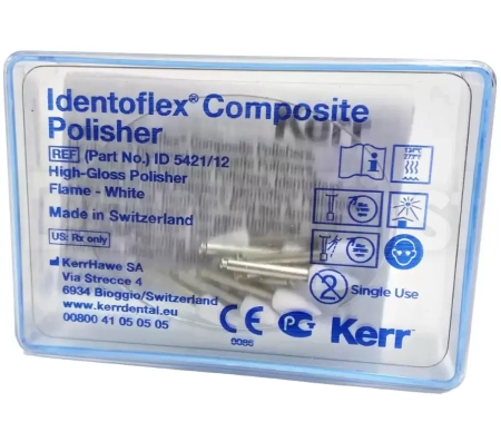 Identoflex Composite Polisher (пламя - White), 12шт., арт. ID 5421/12, Kerr