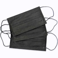 маски 3-х слойные, на резинке, цвет: чёрный (50 шт) archdale (тк=40уп)