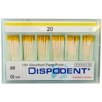 штифты бумажные абсорбирующие 06 №20 (100 шт) dispodent