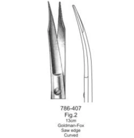 Ножницы глазные изогнутые "Goldman-Fox" 130 мм (407) Cornerstone