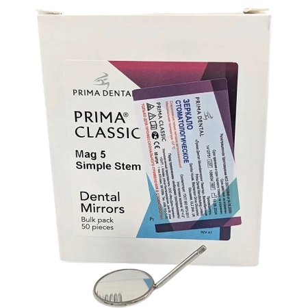Зеркало стоматологическое с увеличением №5 - 24мм (1 шт) Prima Dental