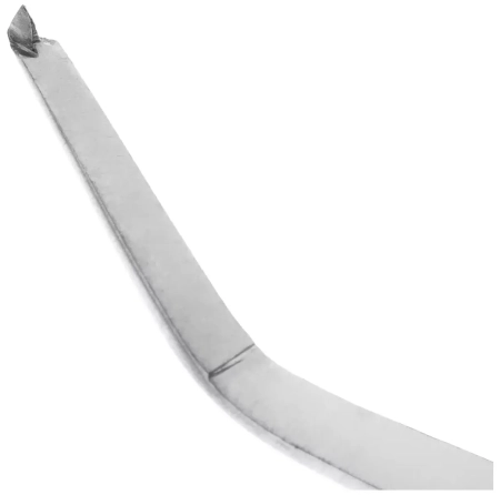 микро-пинцет хирургический изогнутый gomel, 18см арт. 22-31*, hlw