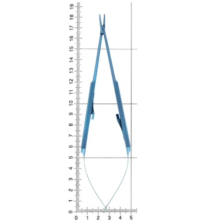 иглодержатель микрохирургический прямой 1.2 мм 180 мм, микрохирургические технологии