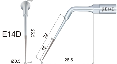 насадка e14d для скайлера, эндодонтическая (подходит к woodpecker, ems)