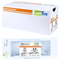 евротефлон мононить белая нерасс. l=45см usp 4/0 (1.5 ), игла 17мм о/р 3/8 (12 шт) eurotype