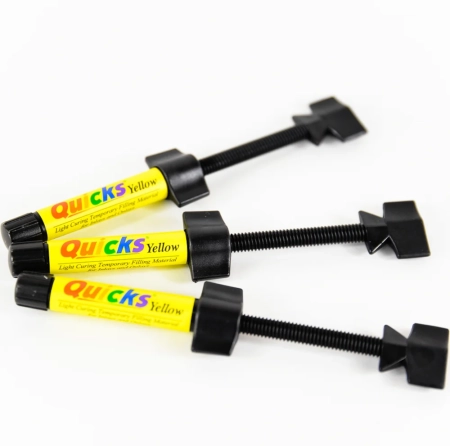 charm quicks yellow - временный светоотверждаемый пломбировочный материал, 3шпр*3 г, dentkist