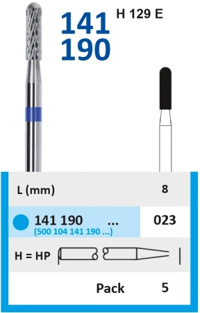 141190023 Фреза твс - цилиндр - 023 синий насечка крестообразная станд. мет. сплавы пластмасса гипс
