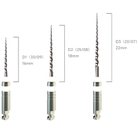 d-file / д-файлы машинные 16-22 мм d1-d3 - для перелечивания (6 шт) treatway