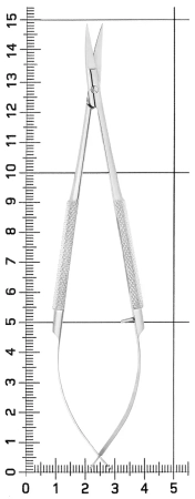 ножницы хирургические изогнутые castroviejo-gomel, 14см 19-28*, hlw (германия)