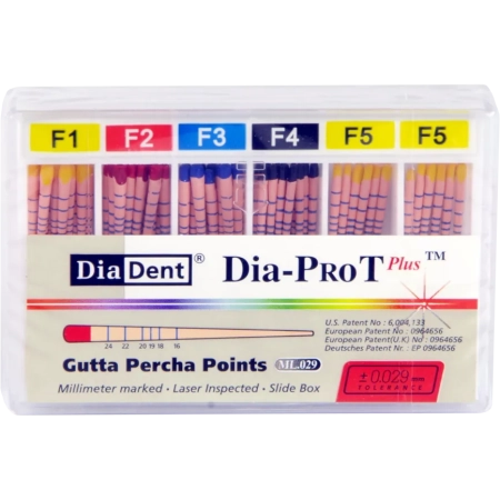 ProTaper Gutta-Percha штифты гуттаперчевые F1/F5 (60шт), DiaDent