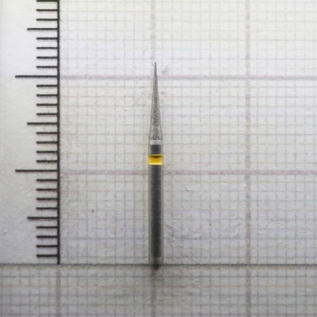 fg165f012 бор алмазный fg - конус остроконечный - 012 желтый horico