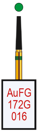 aufg172g016 бор алмазный fg - конус усечённый - 016 зеленый horico