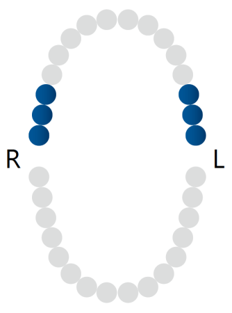 кламп для "раббердама" №w8a black rubber dam clamp, dentech corporation