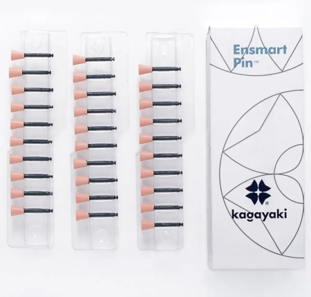 полир "kagayaki ensmart pin" - чашка розовый (силикон) µ 32 - пластиковый держатель, 30шт/уп