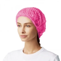 шапочки "спецмедзащита" типа «шарлотта» из нетканного материала, цвет: розовый, 100шт/уп