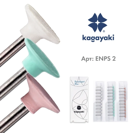 Набор полиров "Kagayaki Ensmart Pin" - Диски (силикон) - держатель из нержавеющей стали, уп/30шт