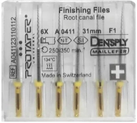 protaper / протейпер машинные 31 мм f1 - желтые финишные (6 шт) maillefer