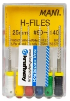h-files 25 мм, №90-140, 6шт (mani)