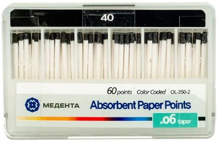 Бумажные штифты 06 №40 60шт/уп.(МЕТА)