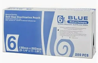 пакеты для стерилизации, самозапечатывающиеся, бумага/пластик, 200шт., 135мм*283мм, "sigma"