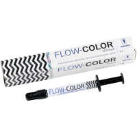 flow-color черный - микрогибридный светоотверждаемый композит типа "flow"с фтором, 1г., arcona