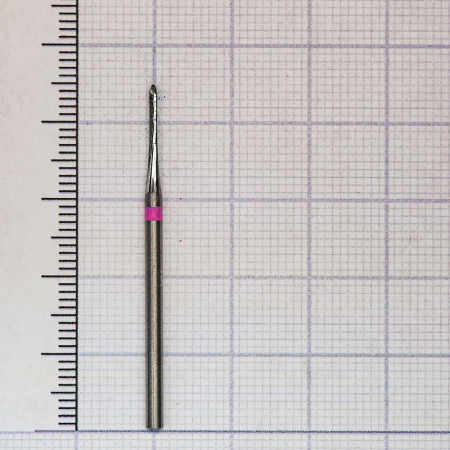 289134010 Фреза твс - цилиндр - 010 розовый тонкие прямые лезвия со спиральной поперечной насечкой H