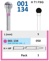 001134050 фреза твс - шар - 050 розовый тонкие прямые лезвия со спиральной поперечной насечкой horic