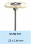 b100220 диск щетка средняя размер 22мм*1,6мм horico