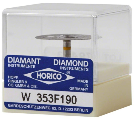 W353F190 Диск алмазный - жёлтый Ø 19мм - двухсторонний перфорированный, HORICO