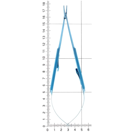 иглодержатель микрохирургический изогнутый 1.2 мм 180 мм, микрохирургические технологии