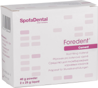 форедент - цемент для заполнения каналов корней (40г порошок + 2*25г жидкость), spofa
