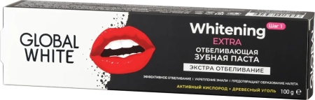зубная паста глобал уайт отбеливающя extra whitening 100г
