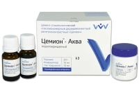 цемион-аква а3 (водоотверждаемый) (аквион) - цемент стеклоиономерный, 20г+10мл+10мл "владмива"