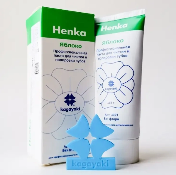 паста полировочная "kagayaki henka", без фтора, вкус: яблоко, туба /115г   аналог cleanic (керр)