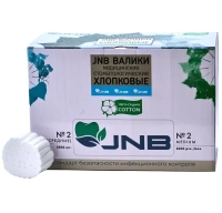 валики ватные стоматологические хлопковые №2, уп 2000 шт, jnb 